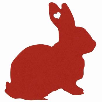 Geschenkeanhänger Ostern aus rotem Fotokarton